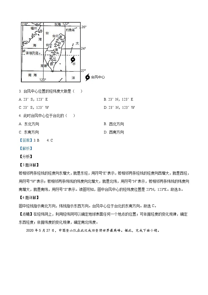 2021年辽宁省葫芦岛市中考地理真题（含解析）02