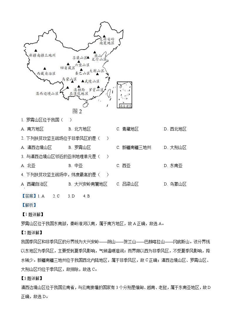 2022年四川省眉山市中考地理真题（含解析）02