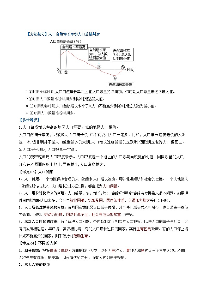 专题06 居民与聚落&发展与合作（背记帮）-备战2024年中考地理一轮复习考点帮（全国通用）（答案版）第3页