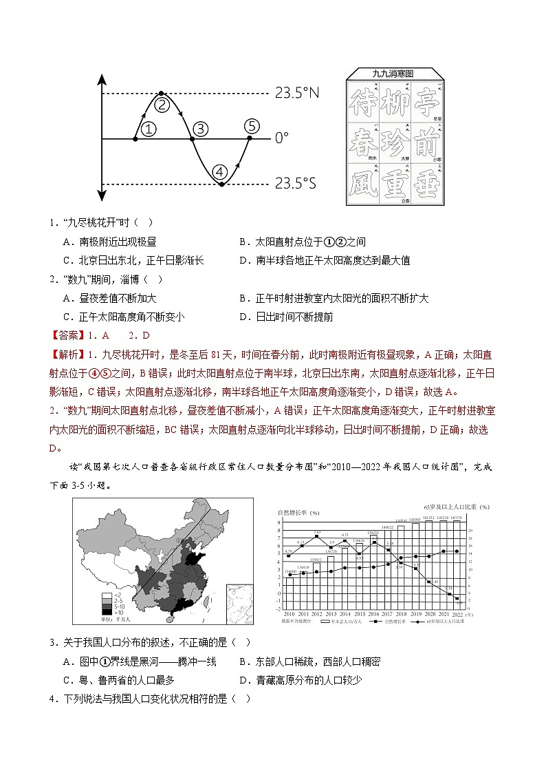 中考地理（辽宁卷）-2024年中考第一次模拟考试02