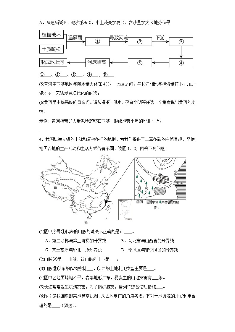 2024年中考地理二轮专题复习训练：识图综合题训练（含答案）第3页