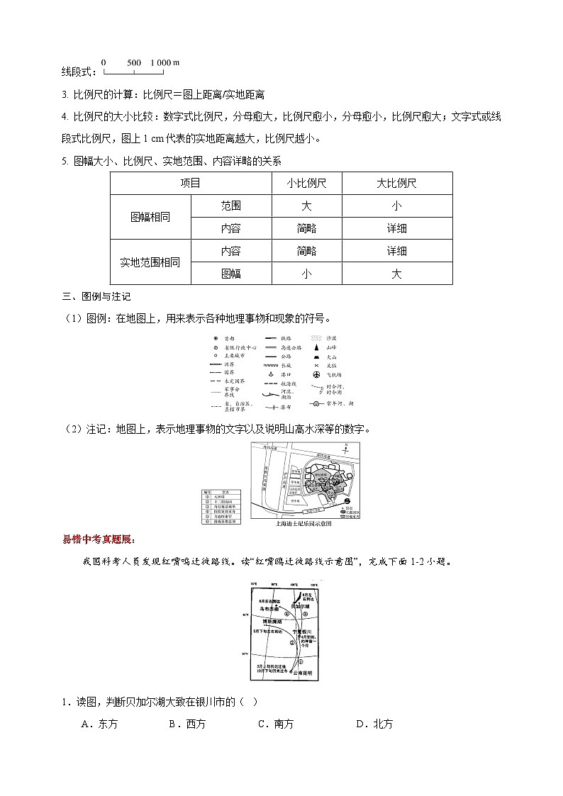 专题03 地图的阅读 备战中考地理考试易错题精选试题（含解析）第2页