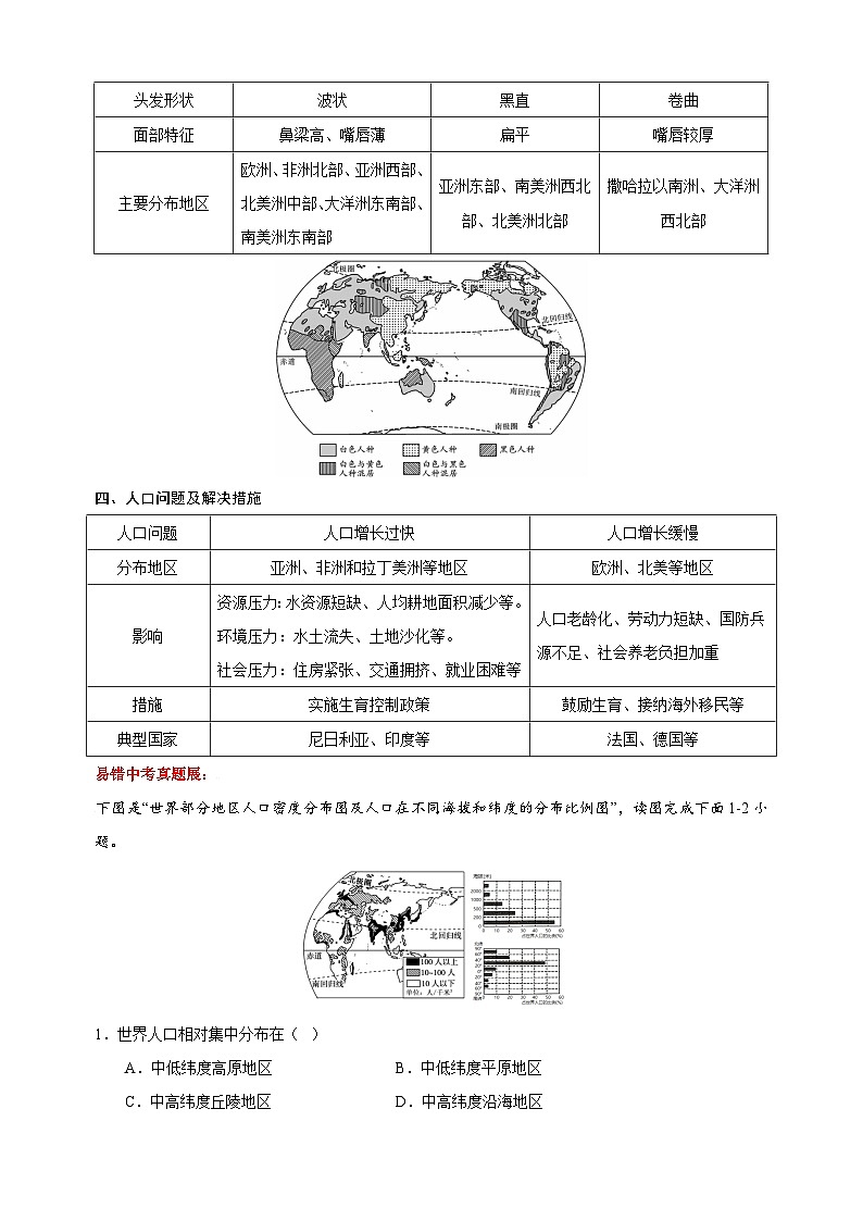 专题07 世界地理之人文篇 备战中考地理考试易错题精选试题（含解析）第3页