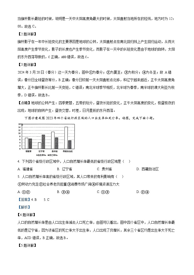 辽宁省铁岭市开原市2023-2024学年八年级下学期4月月考地理试题（解析版）第2页