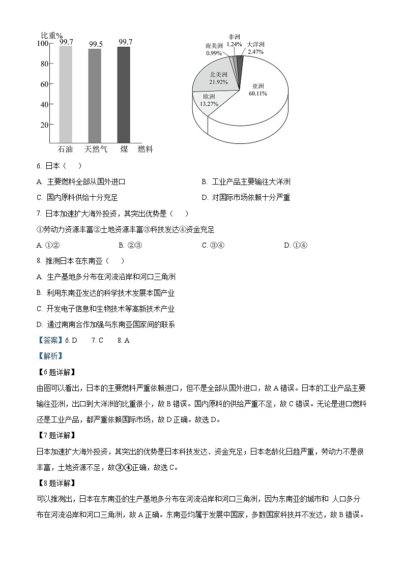 山东省日照市东港区2023-2024学年七年级下学期4月月考地理试题（解析版）第3页