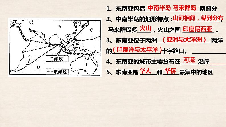 2023-2024学年人教版初中地理七年级下册期末复习课件第2页