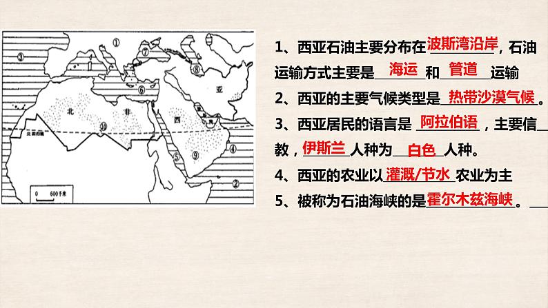 2023-2024学年人教版初中地理七年级下册期末复习课件第5页