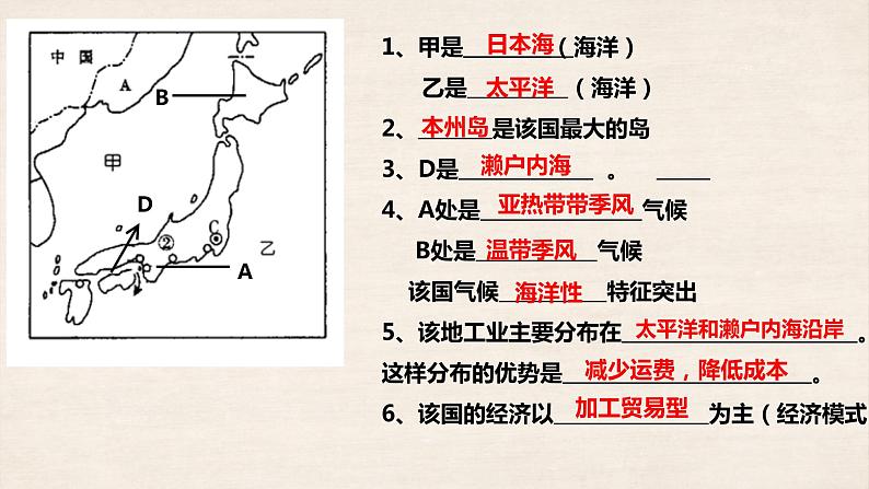 2023-2024学年人教版初中地理七年级下册期末复习课件第6页