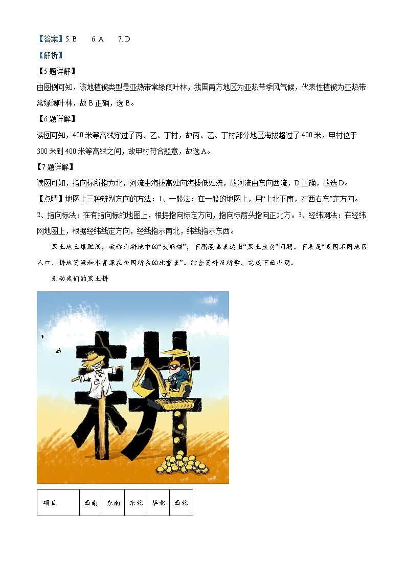 2024年青海省西宁市中考一模考试地理试题（解析版）第3页