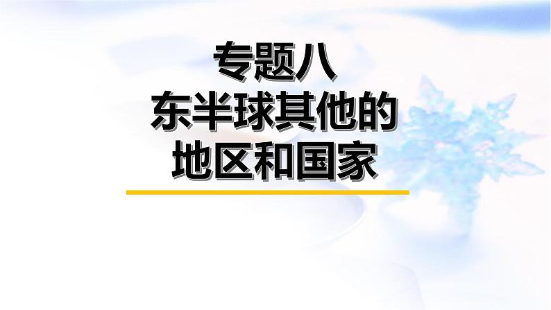 中考地理复习专题八东半球其他的地区和国家课件01