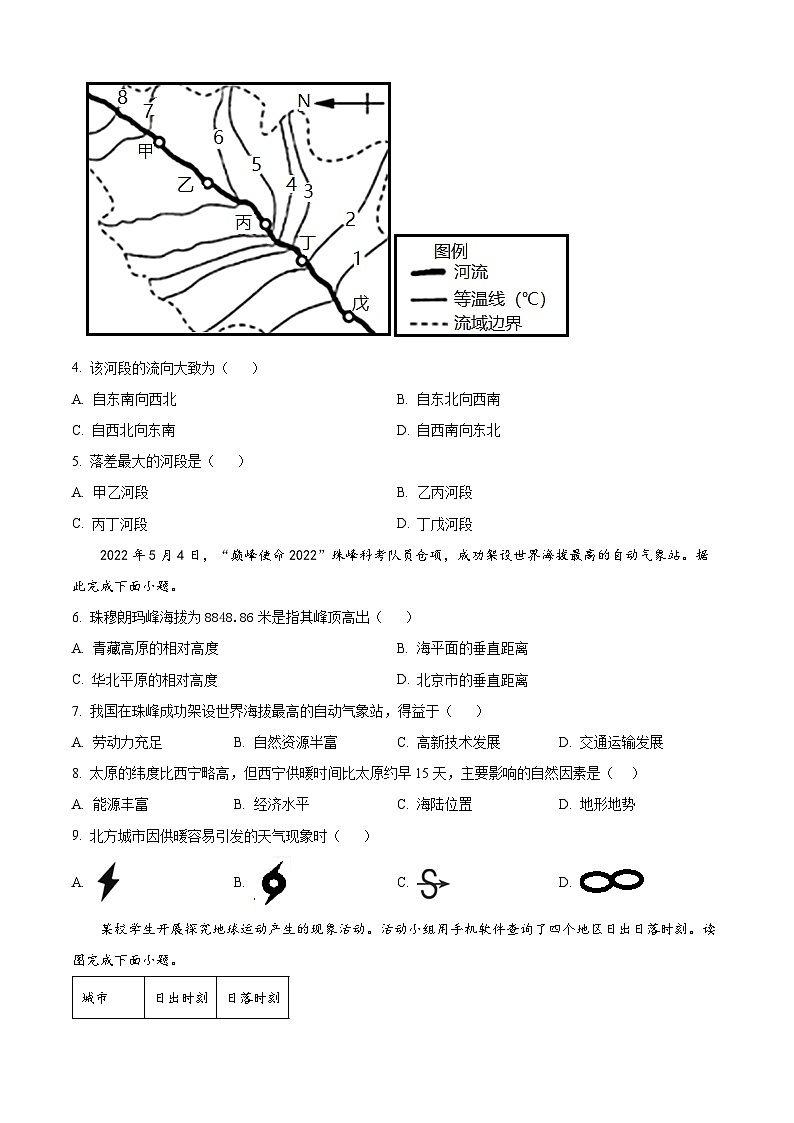 河南省三门峡市2023-2024学年八年级下学期期中地理试题（原卷版）第2页