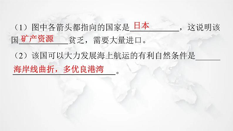 人教版七年级地理下册第七章第一节第二课时与世界联系密切的工业东西方兼容的文化练习课件第8页