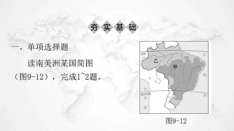 人教版七年级地理下册第九章第二节巴西练习课件02