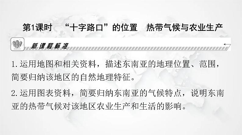 人教版七年级地理下册第七章第二节第一课时“十字路口”的位置热带气候与农业生产教学课件03