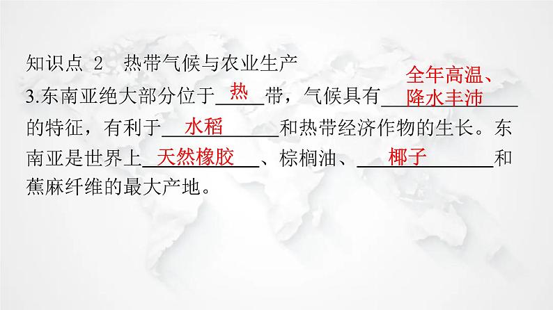 人教版七年级地理下册第七章第二节第一课时“十字路口”的位置热带气候与农业生产教学课件08