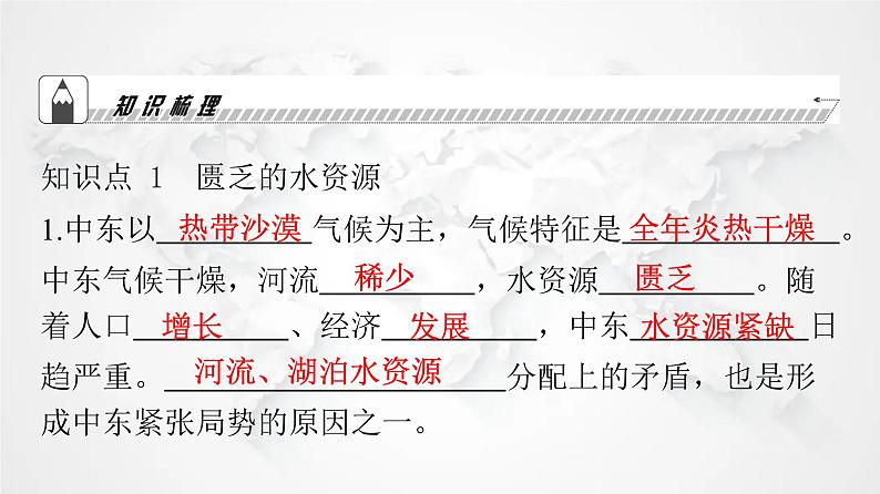 人教版七年级地理下册第八章第一节第二课时匮乏的水资源多元的文化教学课件第3页