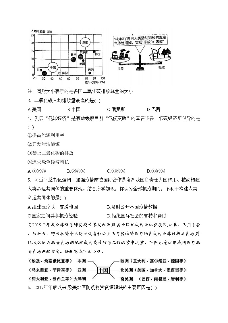 第九章 建设永续发展的美丽中国—2023-2024学年八年级下册地理湘教版单元测评卷（B卷）(含答案)第2页