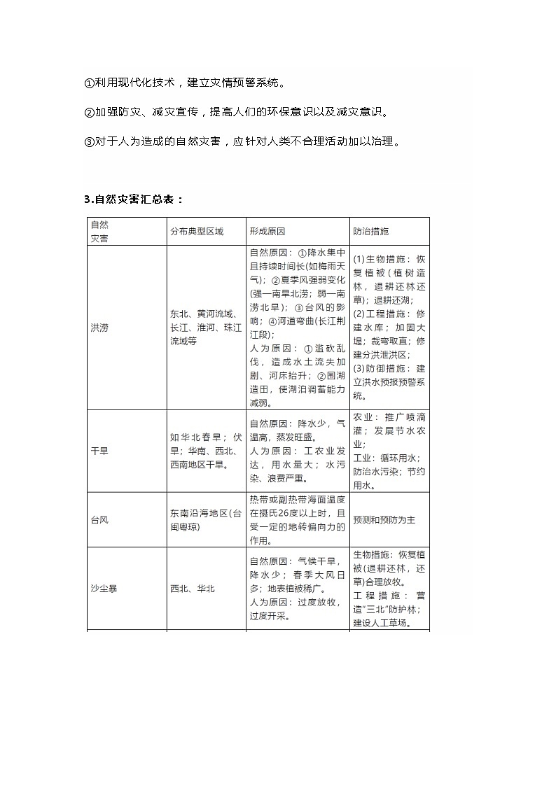 中考地理必背简答题考点归纳第3页