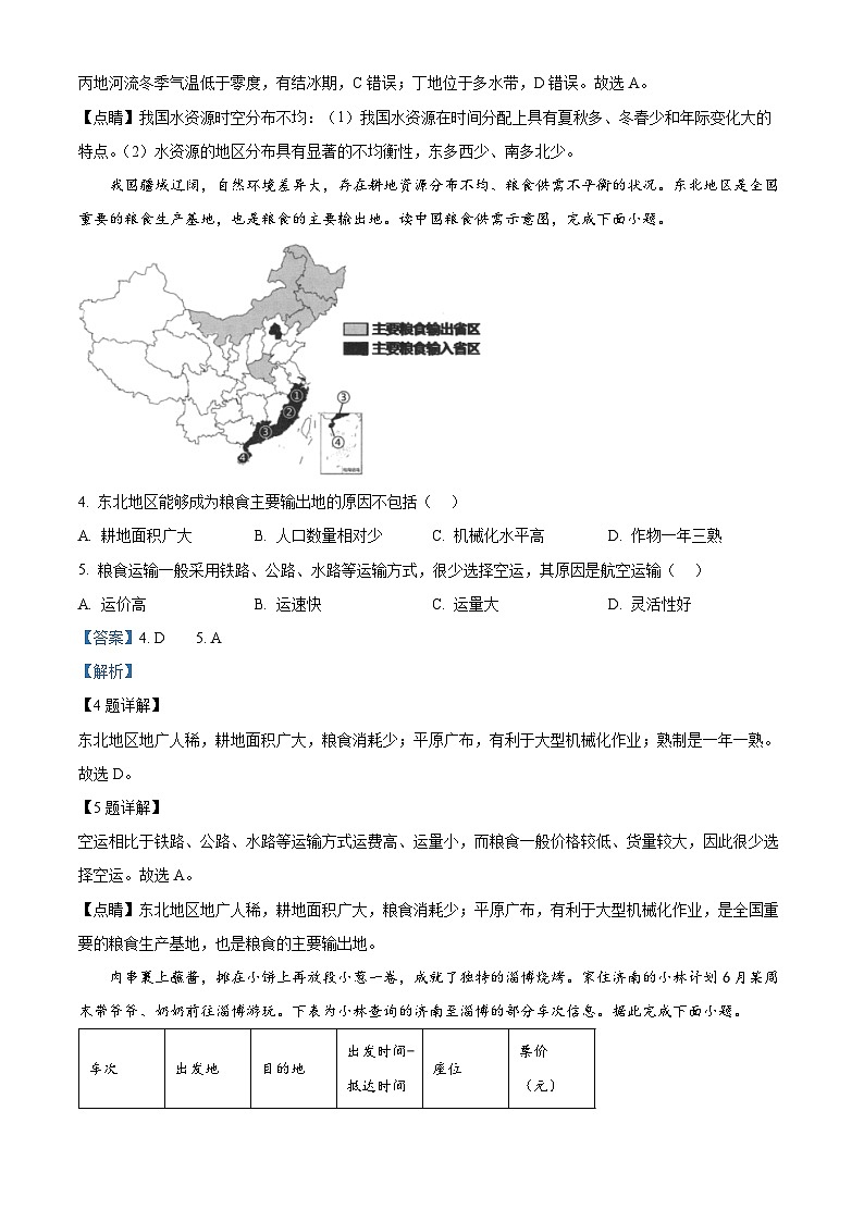 湖北省黄石市阳新东部教联体2023-2024学年七年级下学期期中考试地理试题 （原卷版+解析版）02