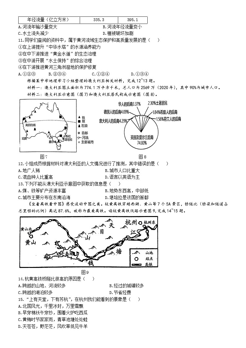 河北省唐山市丰润区2023-2024学年八年级下学期期中地理试题03