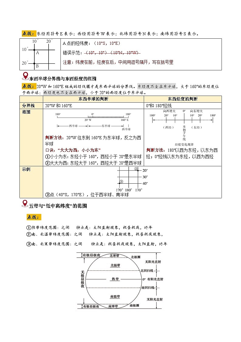 备战2024年中考生物专题-易错点01 地球和地球运动(全国通用)(原卷版)第2页