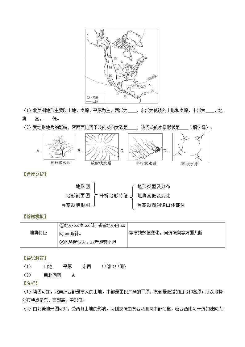 题型突破03 地形地势与河湖水文水系特征分析-备战2024年中考地理真题题型分类总结（全国通用）(原卷版) 第2页