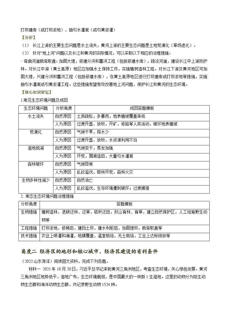 题型突破06  区域经济生态等发展类-备战2024年中考地理真题题型分类总结（全国通用）第3页