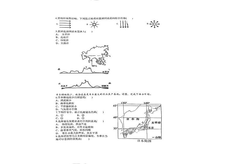 四川省成都石室天府中学2023-2024学年七年级下学期期中地理试题02