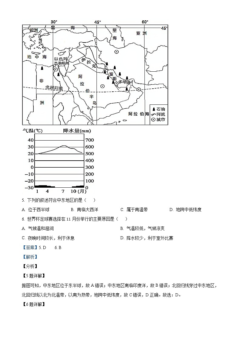 江西省赣州市信丰县2023-2024学年七年级下学期期中地理试题（原卷版+解析版）03
