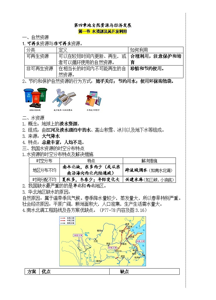 期末考试复习提纲-2023-2024学年七年级地理下学期中图版第1页