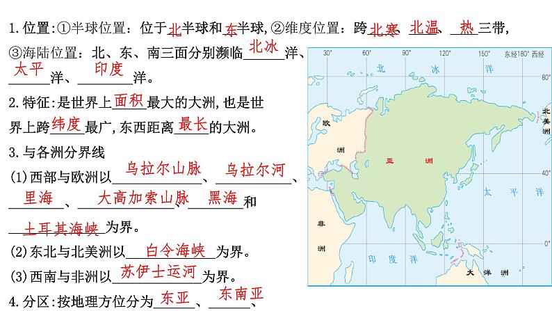 初中地理人教版七年级下册期末复习 课件06