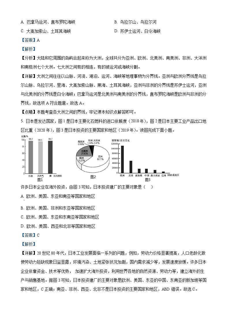 吉林省长春市榆树市2023-2024学年七年级下学期期中地理试题03