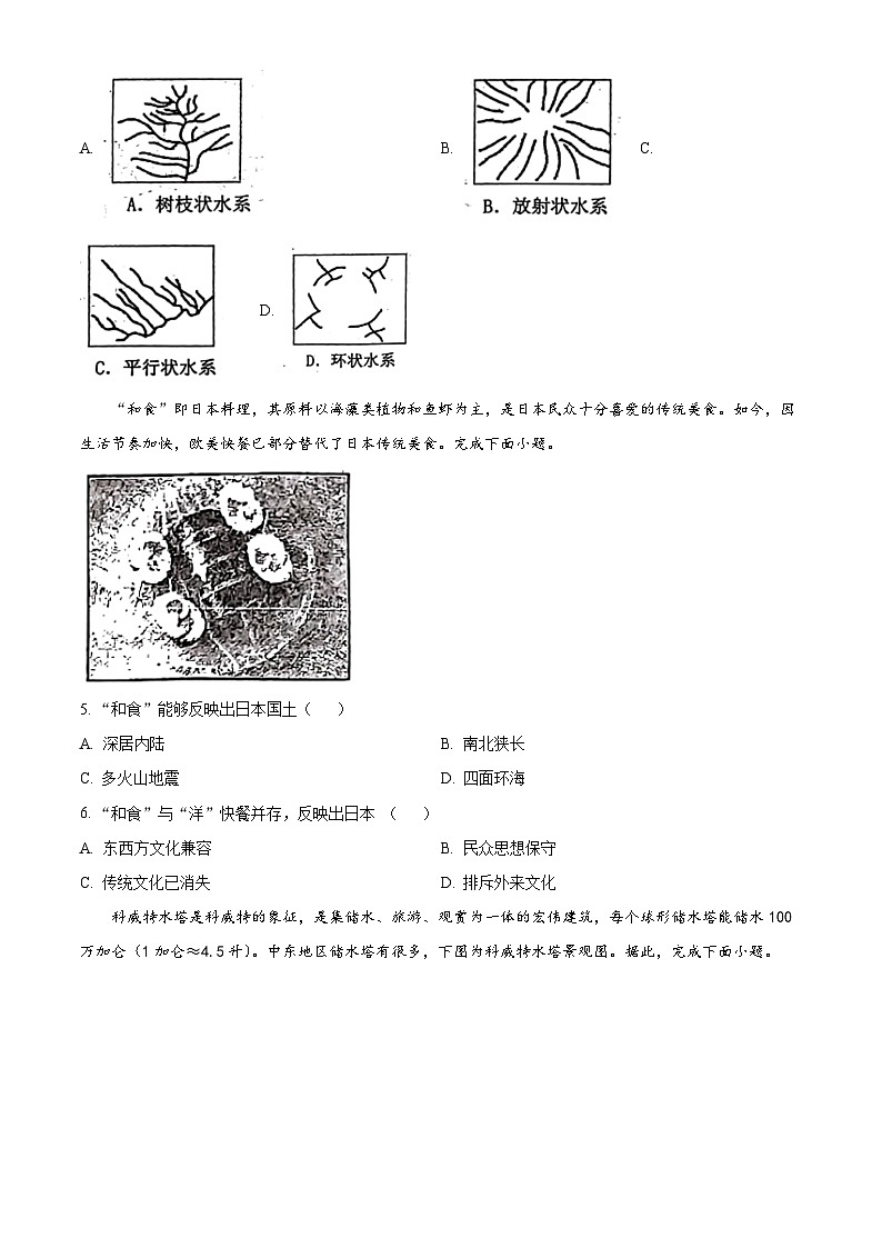 辽宁省大连市普兰店区2023-2024学年七年级下学期期中地理试题（原卷版+解析版）02