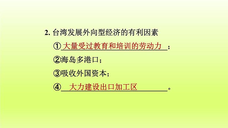 第七章南方地区第四节祖国的神圣领土__台湾省第2课时外向型经济课件（人教版）08