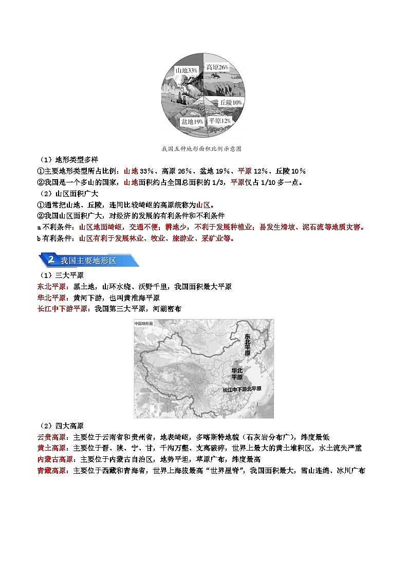 专题09 我国的自然环境2024年会考地理一轮复习知识清单02