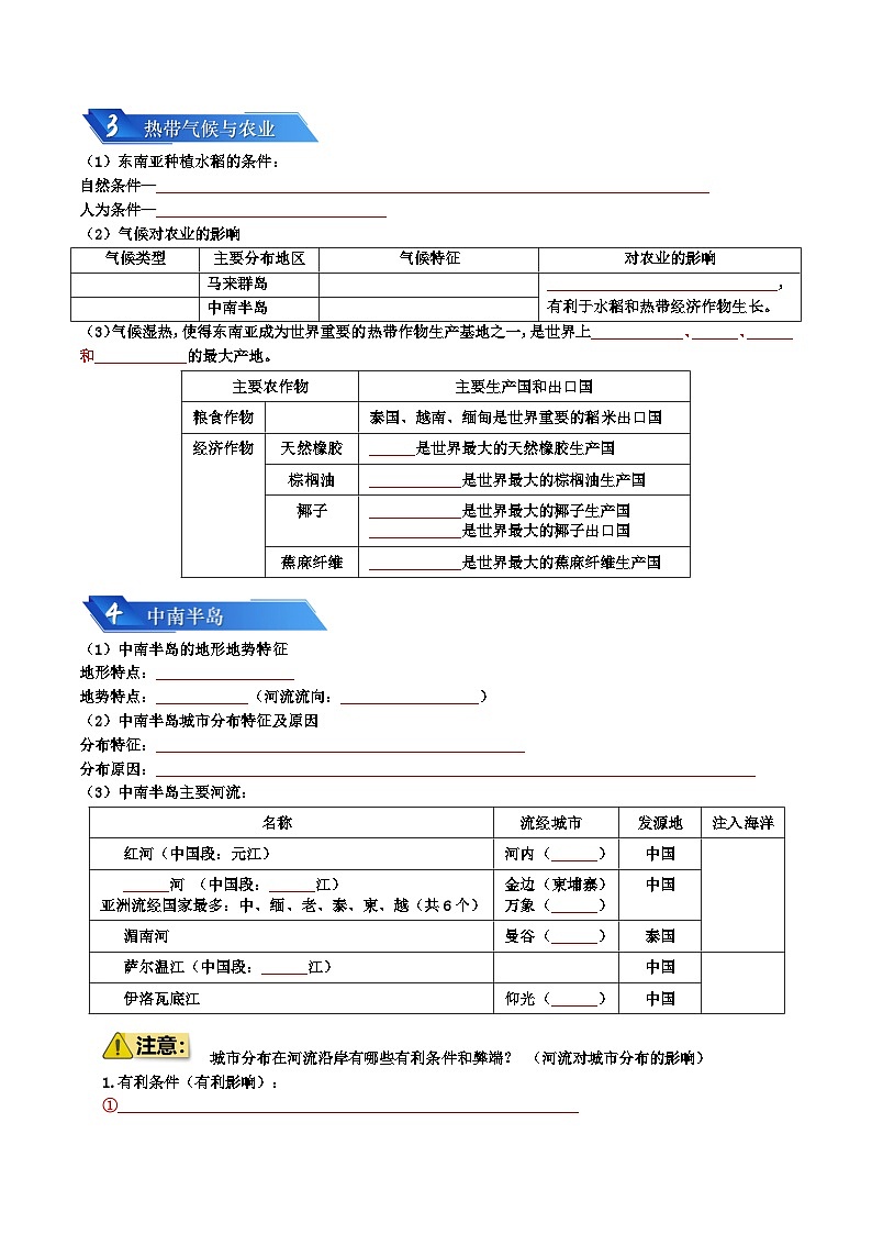 专题06 认识地区2024年会考地理一轮复习知识清单 - 扣空第3页