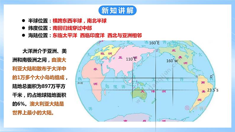 粤教版初中地理七年级下册 第十章第三节《大洋洲概述》课件+教案+导学案05