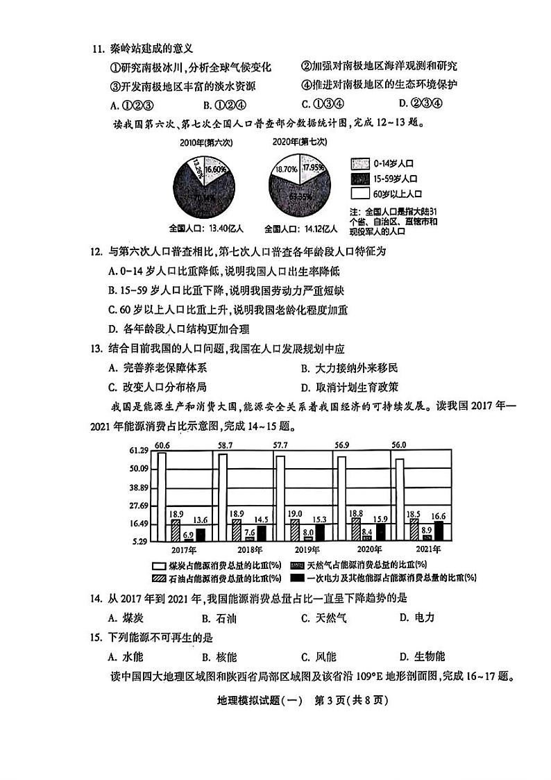 2024年山东省聊城市东昌府区中考一模地理•生物试题03