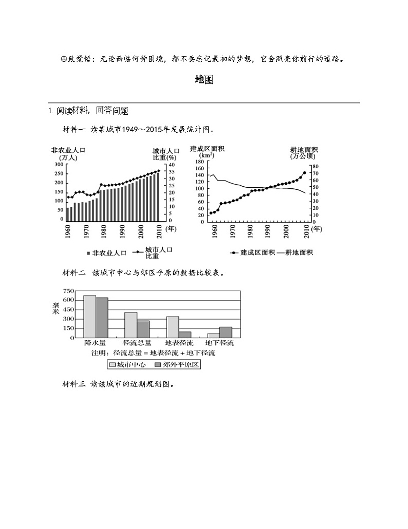 2024北京中考名校密题：地理-地球和地图-地图第1页