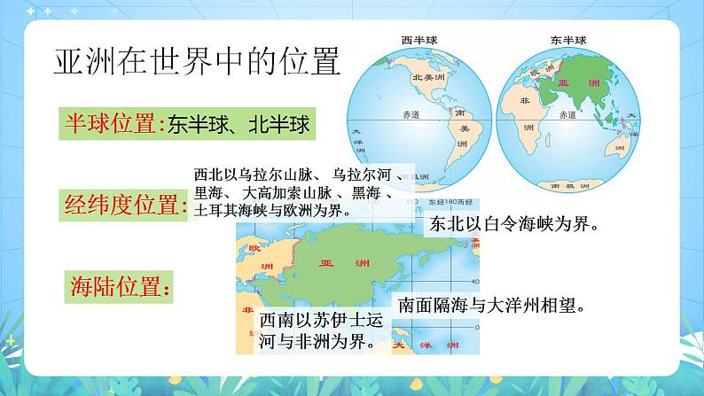 晋教版地理七年级下册  8.1.1 亚洲的位置、范围和自然条件（第1课时）（课件）07