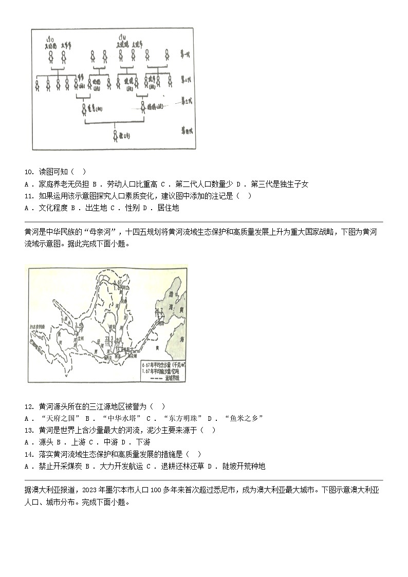 [地理]广东省茂名市信宜市2024年中考一模地理试卷03