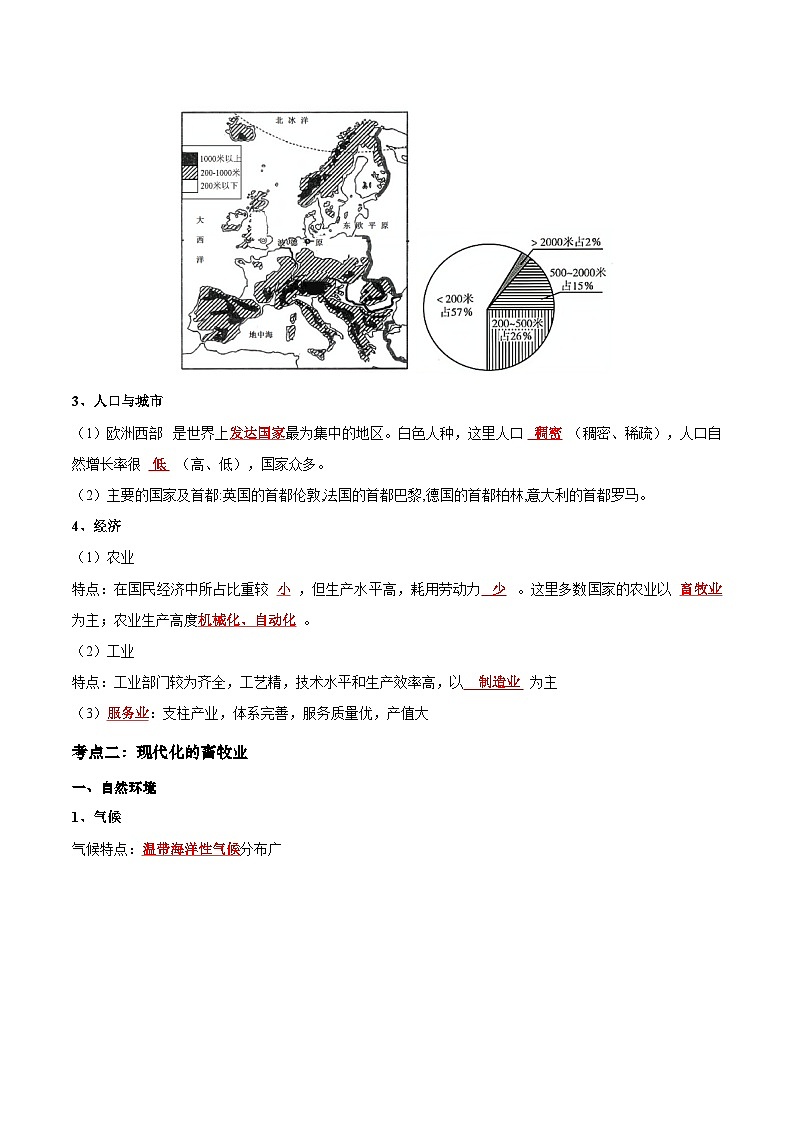 08 欧洲西部-（读图识图）2023-2024学年七年级地理下册填图练习（人教版）03