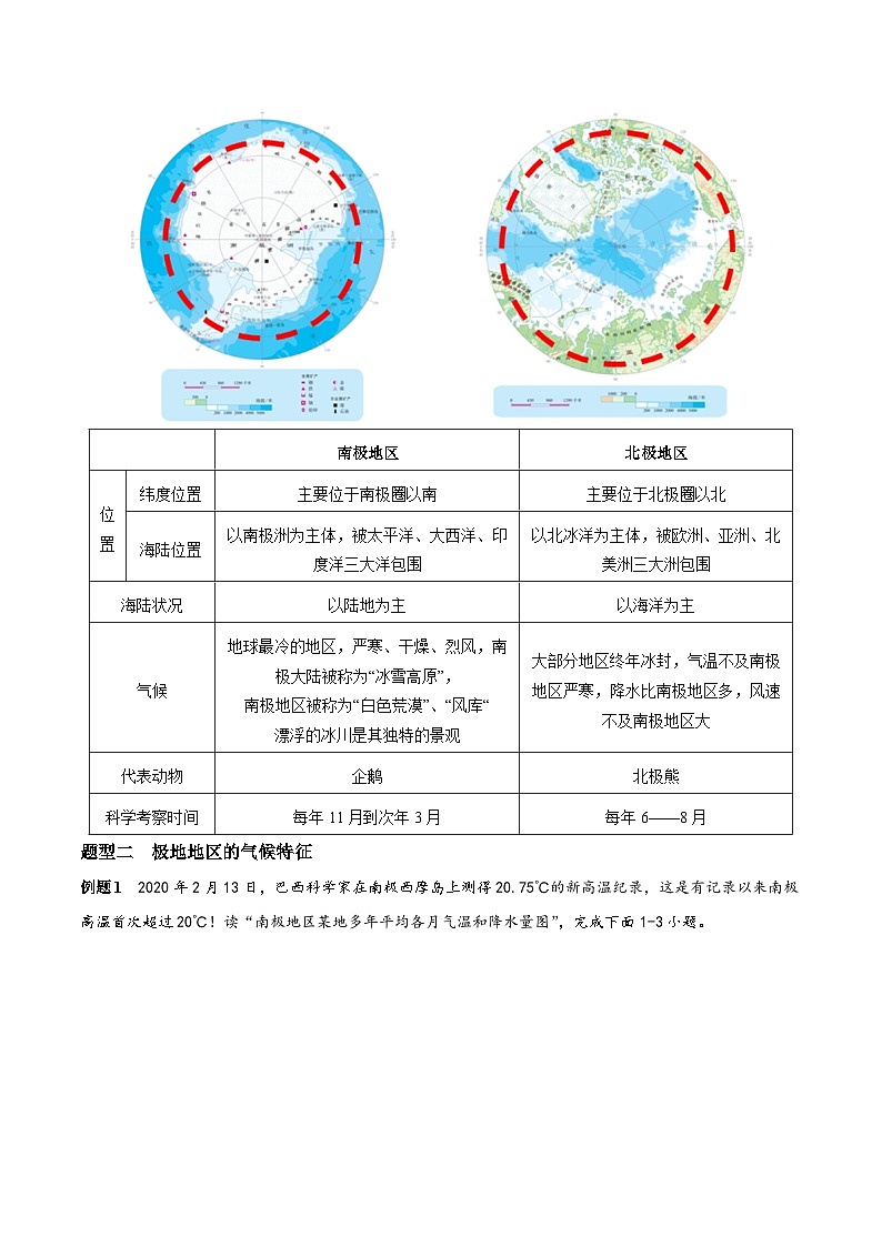 【期末专题练习】七年级下册地理必考点13  极地地区-（考点变式练习）（人教版）02
