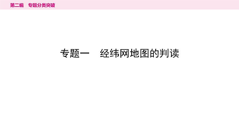 1专题一　经纬网地图的判读---2024年中考地理二轮专题复习课件第1页