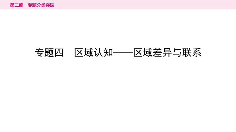 4专题四　区域认知——区域差异与联系---2024年中考地理二轮专题复习课件第1页