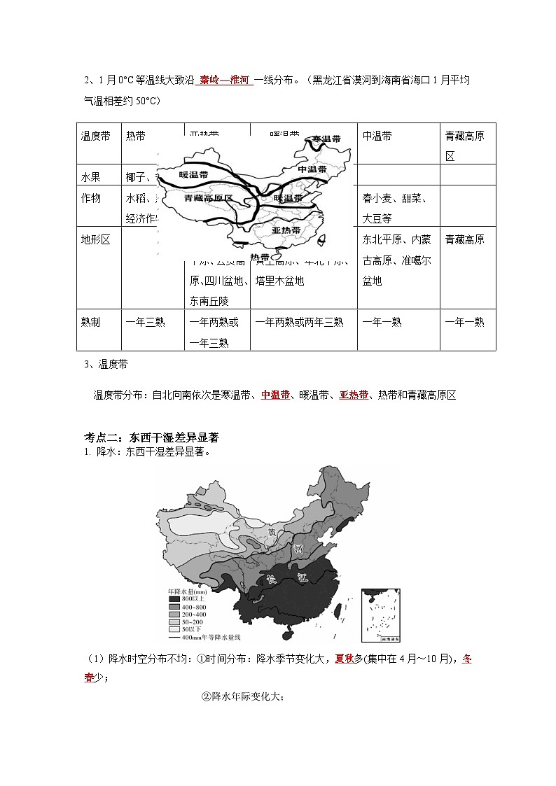 第05讲 中国的气候-【暑假衔接】新七升八地理暑假精品课讲义（人教版）02