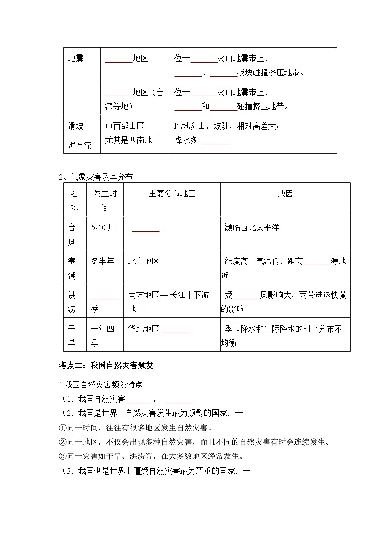 第08讲 中国的自然灾害-【暑假衔接】新七升八地理暑假精品课讲义（人教版）02