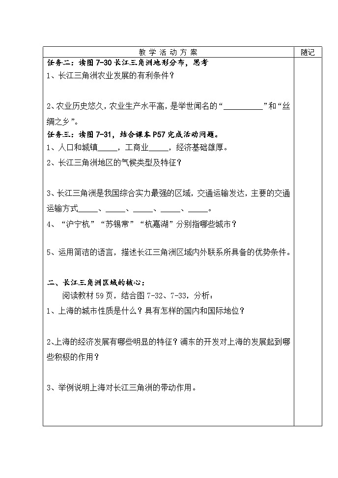 10.第七章 第四节 长江三角洲区域的内外联系学案02