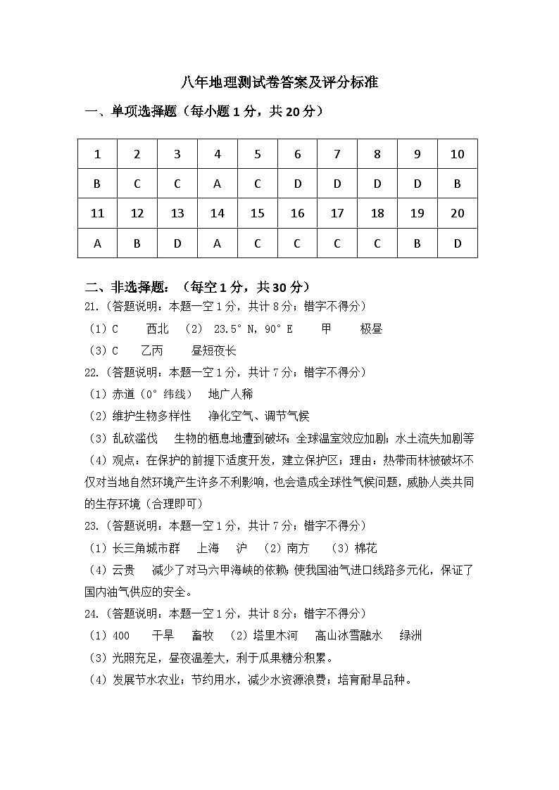 2024年吉林省吉林市永吉县中考二模地理试题01