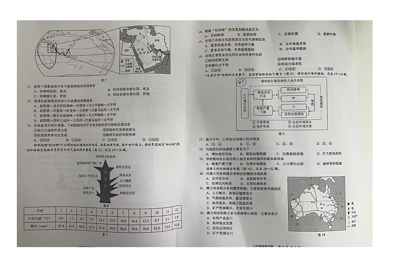 广东省东莞市松山湖北区学校2023-2024学年七年级下学期期末地理试题第2页